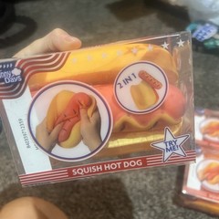 Sunny Days Squish Hot Dog 2-in-1 Tactile Squeeze Toy Lot 4