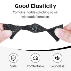 8Pcs Sensory Fidget Toys with Spinner Anxiety Toy 0.67 inches, Black
