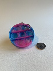 Assorted Lot Of 6 Multicolor Pop Fidget Toys keychains Party favors