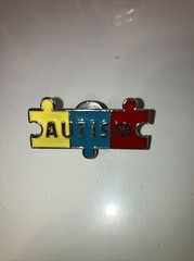 Unisex, New, Autism, Puzzle Piece, Colorful Pin
