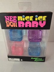Schylling NeeDoh Nice Ice Baby 4-Pack Mini Cubes Squishy Fidget Toy Authentic