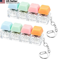 2 PCS Keyboard Fidget Toy, 2.8 x 7.4 cm, Fours- Pink Orange Blue