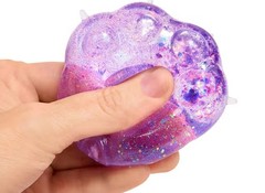New Squishy Sensory Toy Glitter Squeezy Sparkle Sugar Pet Paw Print assorted