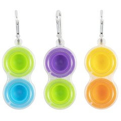 Fat Brain Toys Simpl Dimpl Clear 3 Pack – Popping Fidget Keychains