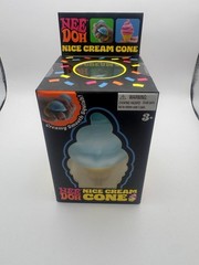 Nee Doh Nice Cream Cone Squish Squeeze Toy Blue White Yellow Ages 3+