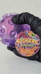 Lot 3 Suckers Suction Cup Balls Fidget Toy Glitter Stress Ball Sticks to Walls
