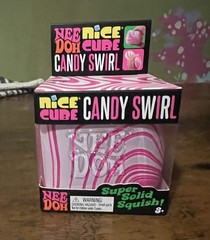 Schylling Nee Doh Nice Cube Candy Swirl Solid Squish Squeeze Pink authentic