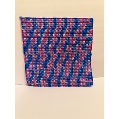 Jumbo Square Pop Fidget Toy Blue Purple Tie Dye Large Silicone Sensory Pad