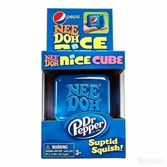 NeeDoh Nice Cube Soft Squishy Sensory Fidget Stress Relief Toy Blue