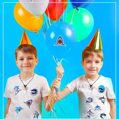 Jerify 110 Pcs Shark Party Favors Keychains Tooth Necklaces, Silicone Bracele…