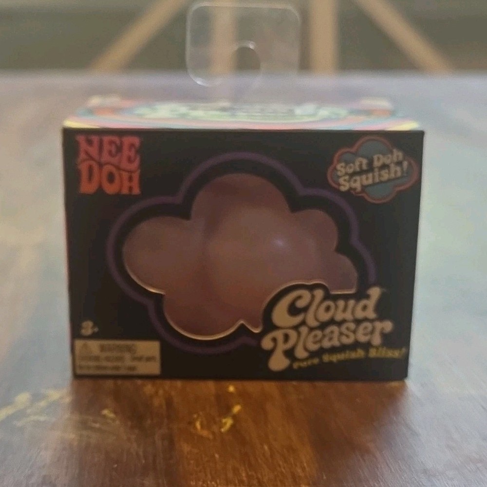 Nee Doh Cloud Pleaser Soft-Doh Squish Tactile Squeeze Toy, Purple, Age 3-5