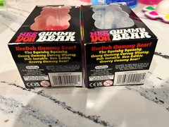 Set of 2 needoh gummy bears blue and pink