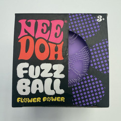 NeeDoh Fuzz Ball Flower Power Purple Velvet Tactile Squeeze Toy 26042HY