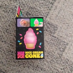 Schylling NeeDoh Nice Cream Cone Squish Squeeze Toy Pink/Yellow 26028NAB