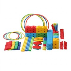 114 Pieces Sensory Training Set Storage Bag Colorful Exercise Components Gross
