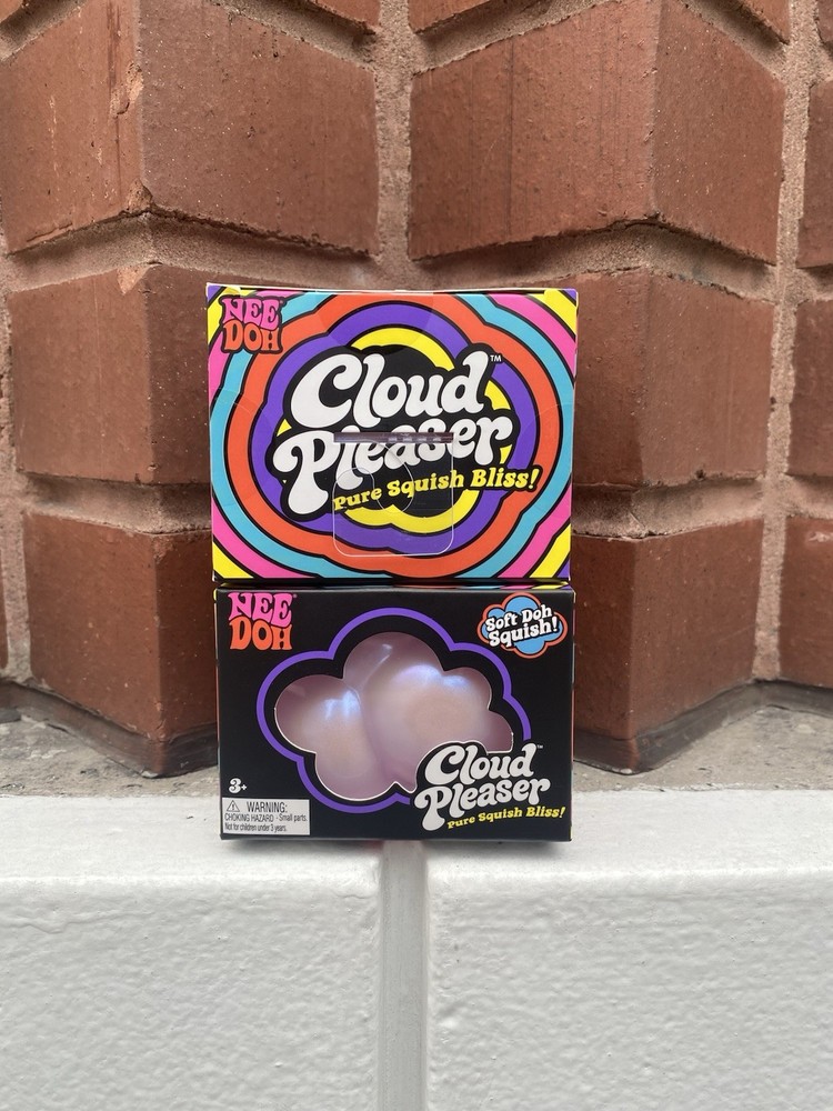 Needoh Cloud Pleaser Soft Doh Squish Squeeze Toy Shimmers & Shines Purple (X2)