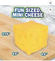 Cheese squishy Toymendous Squeeze Cheese, Squishy Stress Toy, Children Ages 3+
