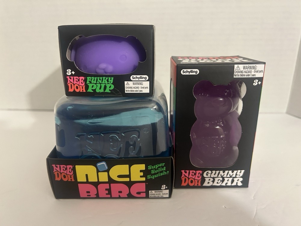 Bundle Of 3 Authentic NEEDOH (Gummy Bear, NICE BERG, & FUNKY PUP)