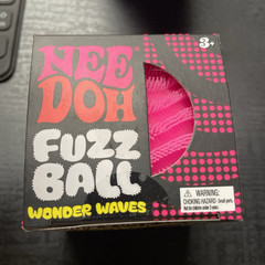 Nee Doh Fuzz Ball Wonder Waves Tactile Squeeze Toy, Multicolor, Age 3+