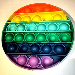 1786. Sensory Fidget Toys Silicone Bubbles Round Rainbow Colors