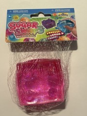 Sugar Swaps Building Blocks Pink Glitter Squishy Sensory Fidget Toy NEW