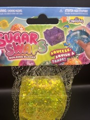 Sugar Swaps Building Blocks Yellow Glitter Squishy Sensory Fidget Toy ORB NEW (1