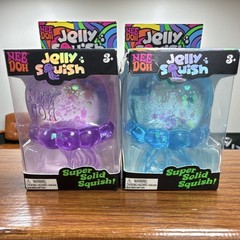 NeeDoh Jelly Squish Super Solid Squish Squeeze Toy, 1PC, Blue/Purple 3+