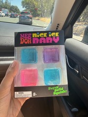 NeeDoh Nice Ice Baby 4-Pack Mini Cubes Authentic Squishy Fidget Stress Toy