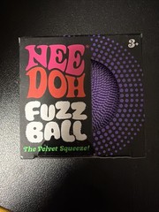 NeeDoh Fuzz Ball The Velvet Squeeze Squishy Stress Sensory Toy Purple Schylling