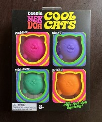 NeeDoh Teenie Cool Kitten 4 pack (Set of 4) Squishy Stress Toy Nee Doh Mini Cats