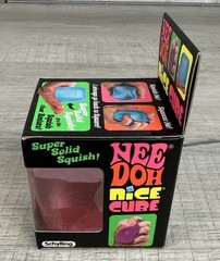 Nee Doh Nice Cube Super Solid Squish Authentic New In Packaging (Pink) 2.25”