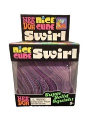 Needoh Nice Cube Swirl Super Solid Squish Purple Pink White Red Black