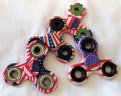 4 American US Flag Pocket Gear Gyro EDC ADHD Autism Fidget Spinner 3D Focus Toy