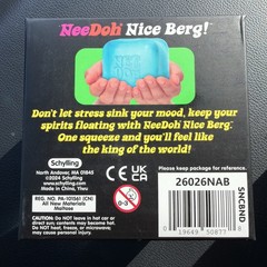 NeeDoh Nice Berg Blue XL Giant Nee Doh Niceberg Solid Squish Cube Ice Block
