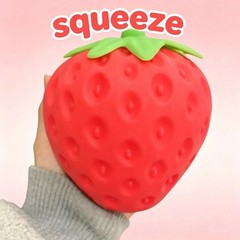 Sunny Days Jumbo Squeezy Strawberry Squishy Toy Stress Relief Sensory Fun