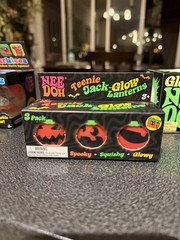 Rare/HTF NeeDoh Halloween Glow in the Dark Teenie Jack-Glow Lanterns 3 Pack