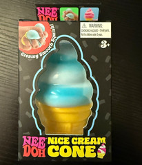 Fidget Toy Nice Cream Cone Squishy Squeeze Fidget Toy, Blue/Gold, Age 3+