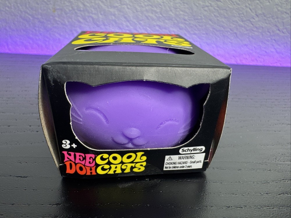 NeeDoh Cool Cats Purple Color Changing Squishy Fidget Stress Toy Rare