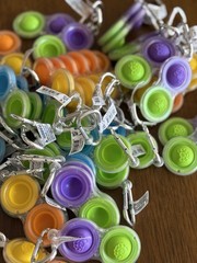 Dimpl Pop Fidget Key Chains From Fat Brain Toys Priced Per Keychain Brand New