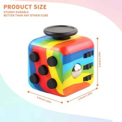 Fidget Cube for Adults, 4-Pack Small (25.4 mm), Various Colors