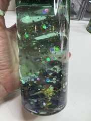 Fish Tank Sensory Jar In A Plastic Bottle With Amethyst Rocks