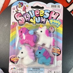 Ja-Ru Jiggly Unicorns Tactile Squeeze Toys 4-Pack A Total Of 13 Packs Bulk Lot