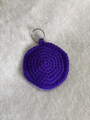 Keychain crochet sensory fidget toy autism ADHD kids teen marble backpack purple