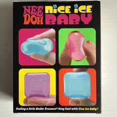 AUTH!! Schylling NeeDoh Nice Ice Baby 4 pack, Mini Nice Cube 1Pink 2Blue 1Purple