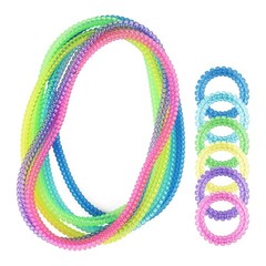 Sensory Fidget Necklace for Boys and Girls, 12 Pack Stretch Coil Necklaces for K