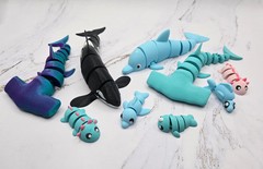 3D Printed Wiggle Animal Fidget Toys Class Set of 30 Sensory Party Favors