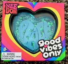 NeeDoh Good Vibes Only Heart, NeeDoh Blue Heart AUTHENTIC “PEACE”