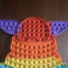 Rainbow Star Wars Character Pop It Sensory Toy for Ages 4-11