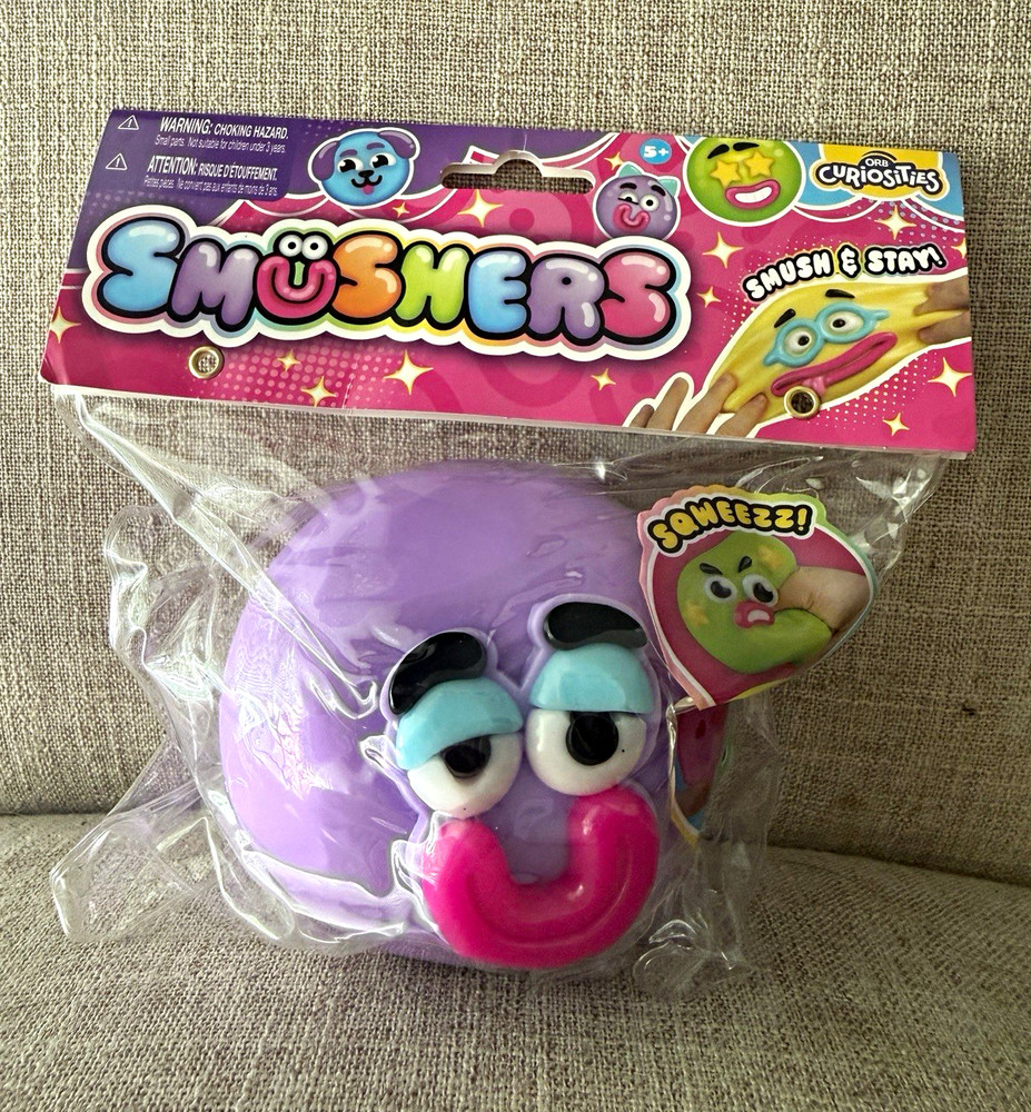 ORB Smushers Squishy Tactile Squeeze Toy Purple Pink Blue White Black 5+