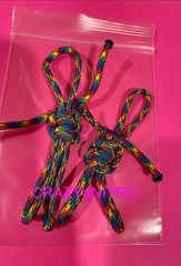 Paracord Fidget in Autism Awareness Colors Set of 2 Handmade FREE SHIPPING